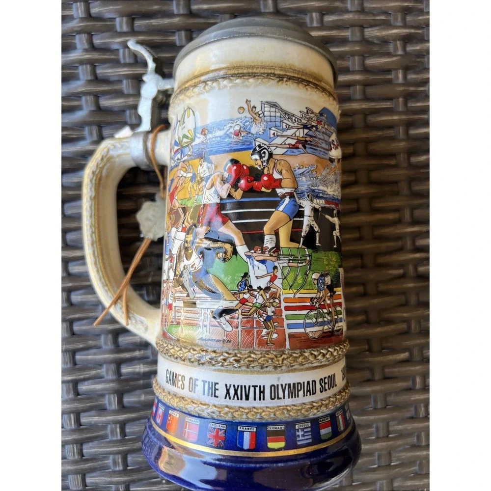 1988 Anheuser Busch Games Of The XXIVTH Olympiad Seoul Gerz West German Beer Mug